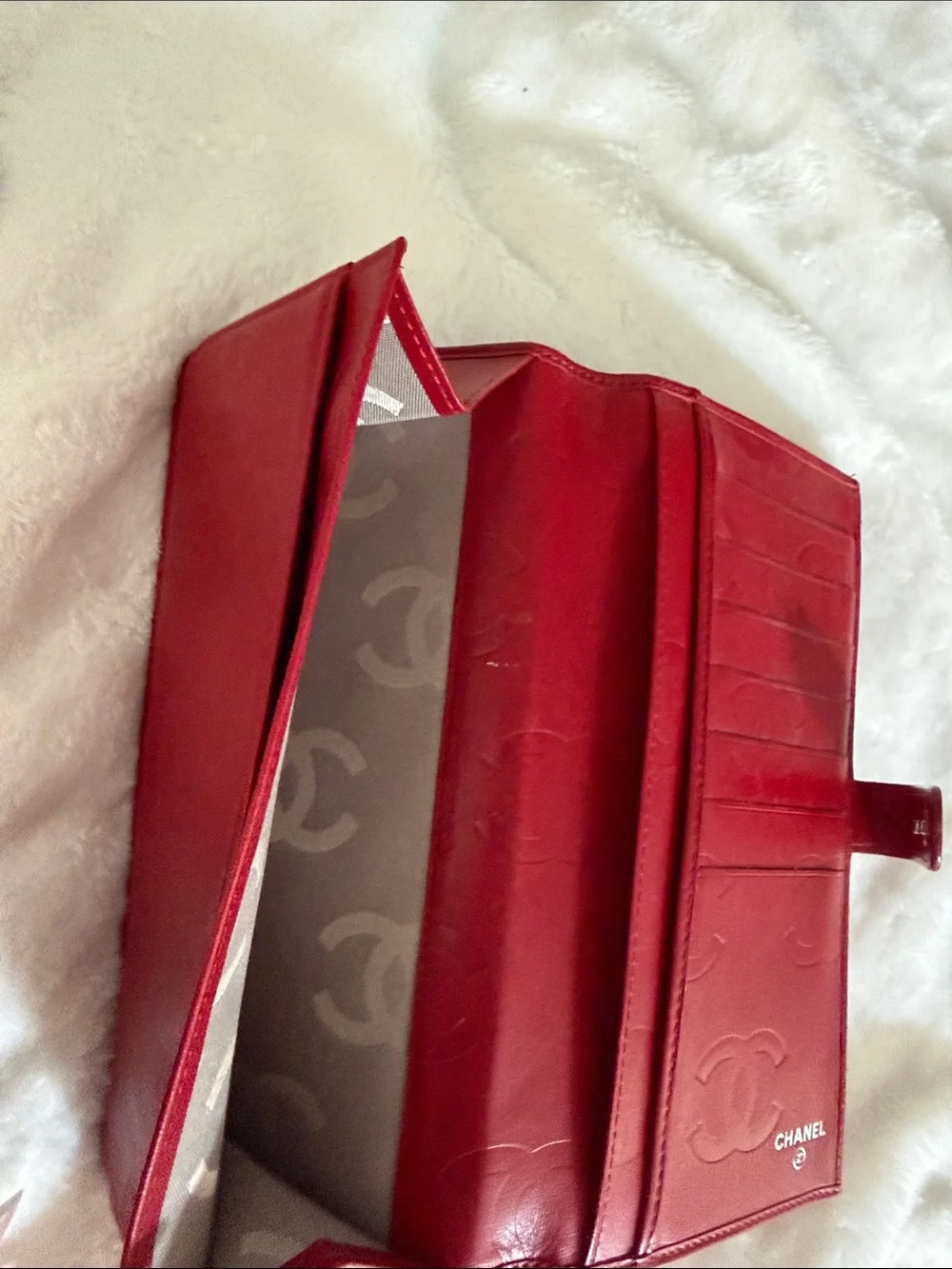 CHANEL Cambon Ligne Red Quilted Large CC Wallet - Picture 7 of 11